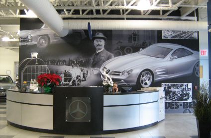 mercedes benz wall graphic displays